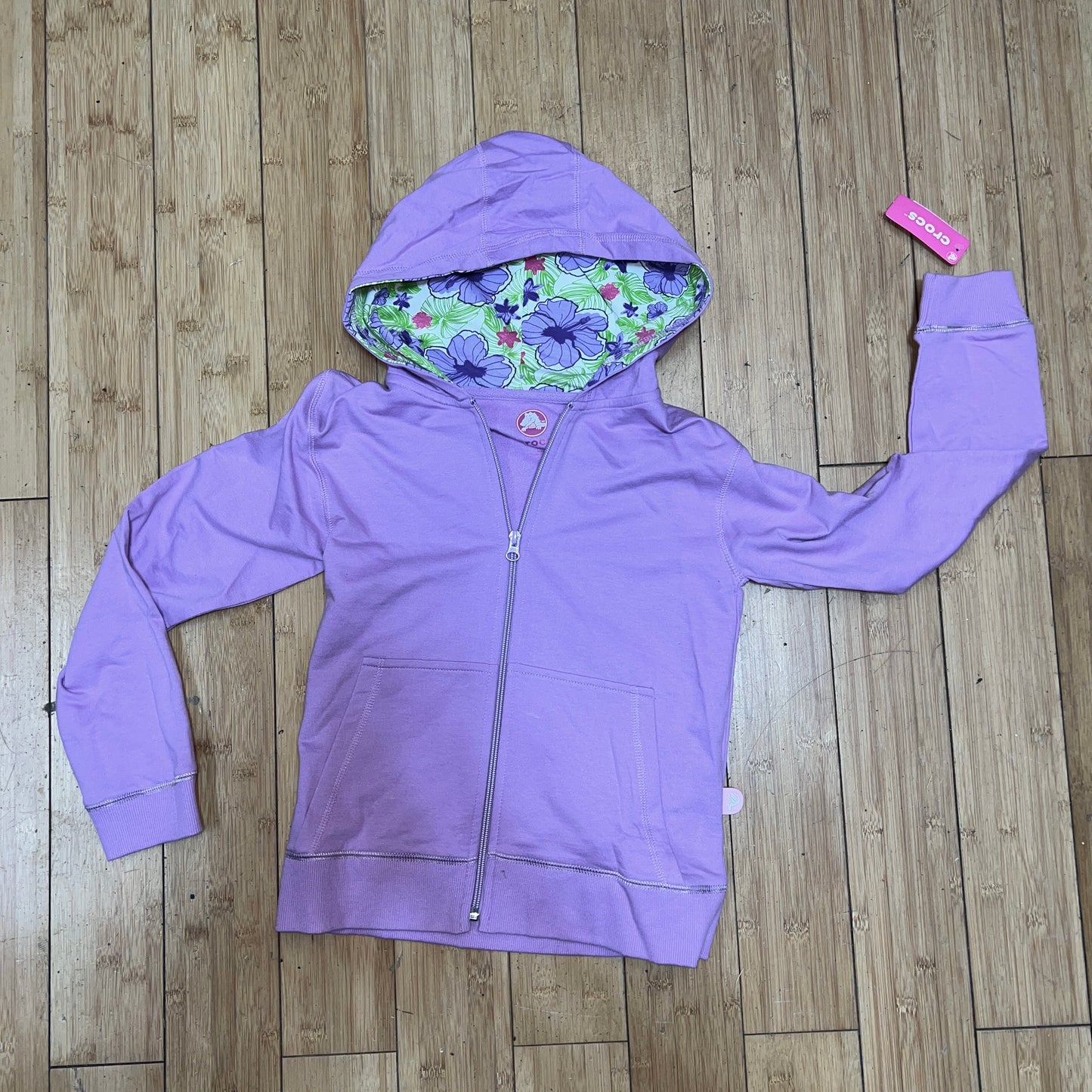 Children's Crocs Full-Zip Hoodie - Size 8 African Violet