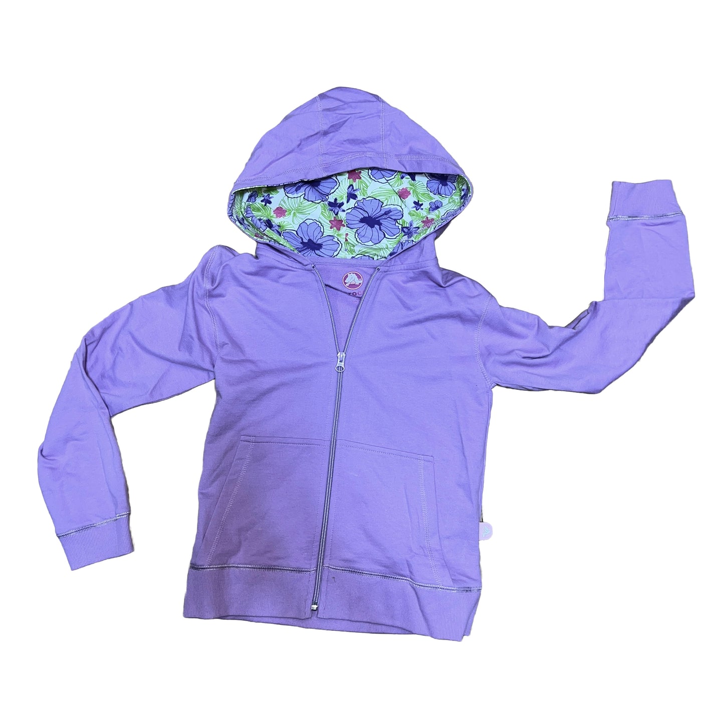 Children's Crocs Full-Zip Hoodie - Size 8 African Violet