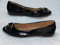 Women’s Sofft  Black Patent  Leather Flat 8M