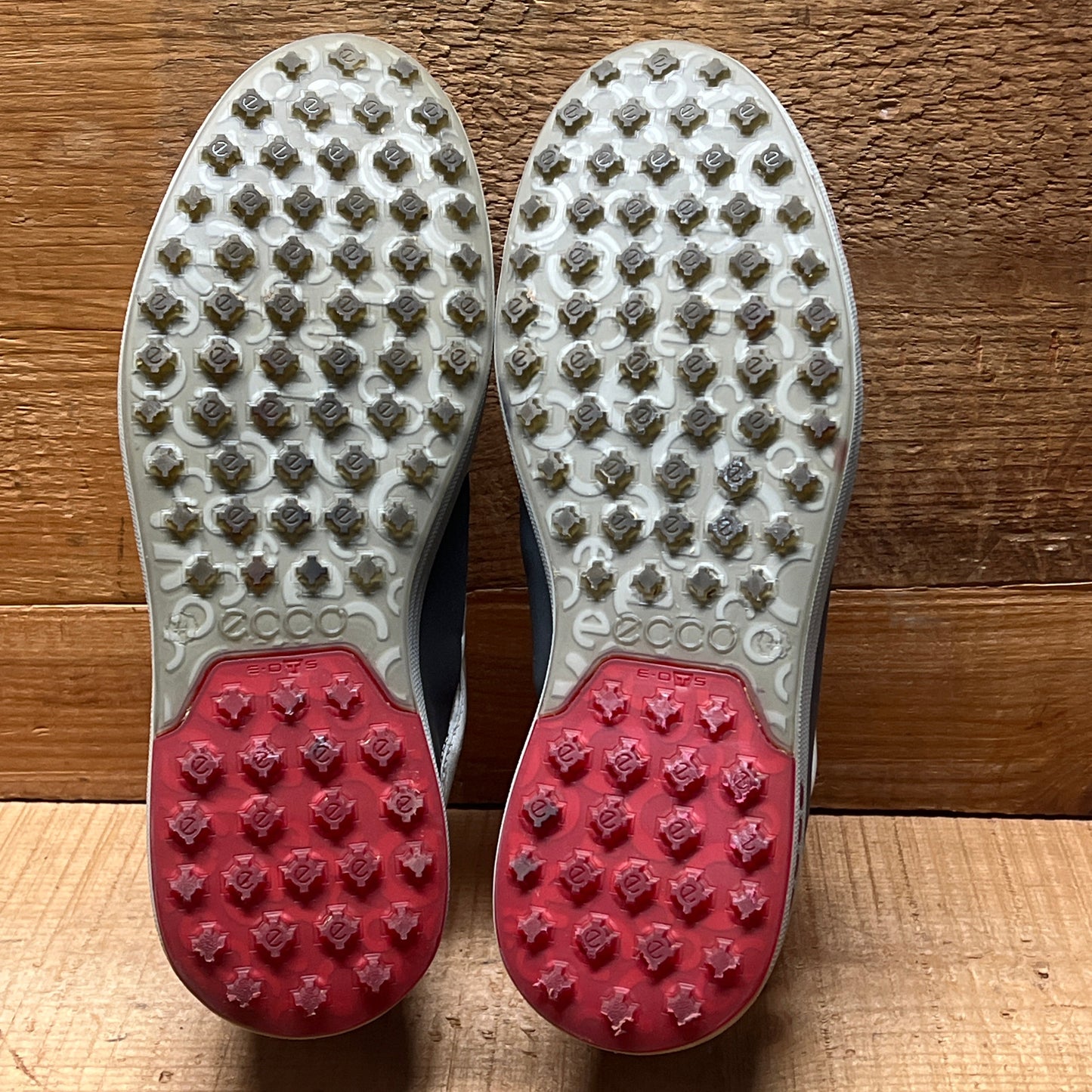 Men’s Ecco  Premier Cleat-less Golf Shoe 44EU •White/ Grey• Hydromax  Leather