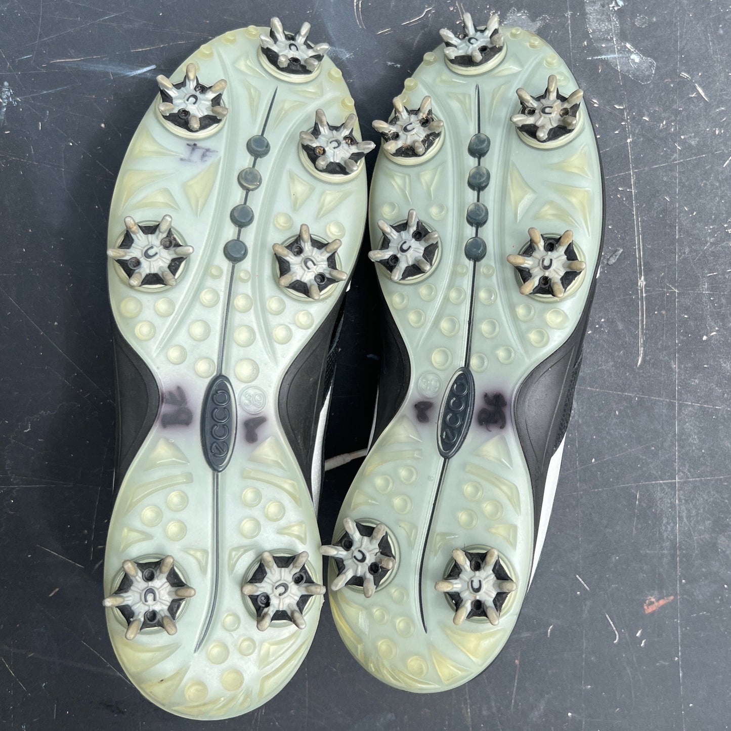 Womens ECCO Golf shoes 39EU White/Black Hydromax Leather