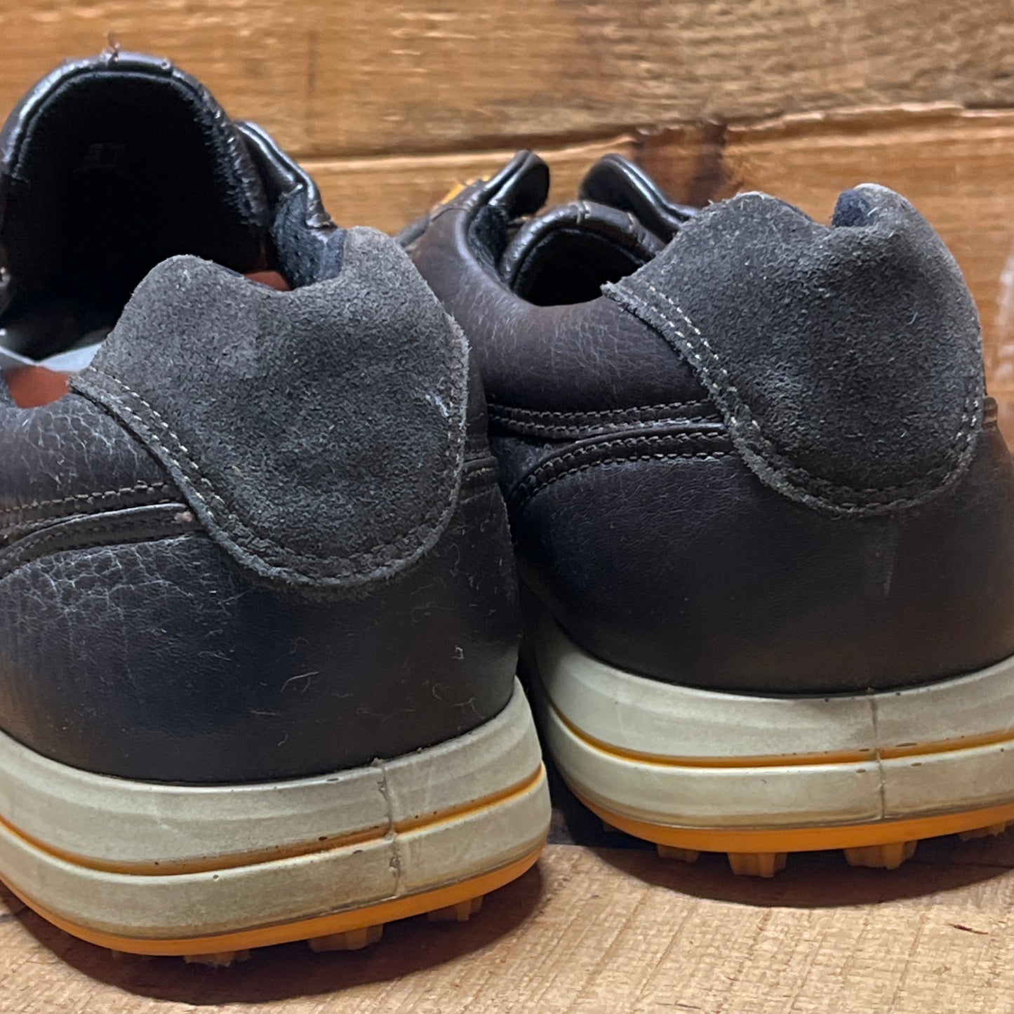 Men’s Ecco Street Premier Cleat-less Golf Shoe 46EU • Black/Citron • Leather