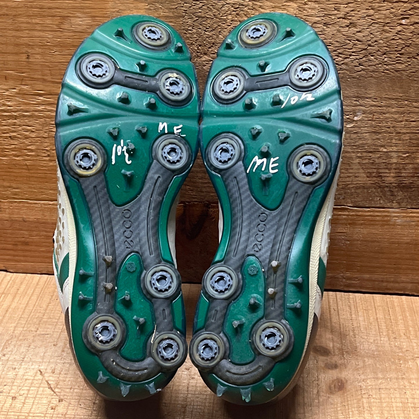 Men’s Ecco Biom Cleated Golf Shoe  44EU •White• Hydromax Yak Leather