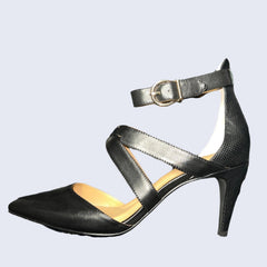 ELLEN TRACY Women's •Cael• High-Heel Sandals  8M Black Leather