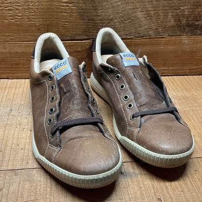 Men’s Ecco Street Premier Cleat-less Golf Shoe 44EU • taupe • Leather