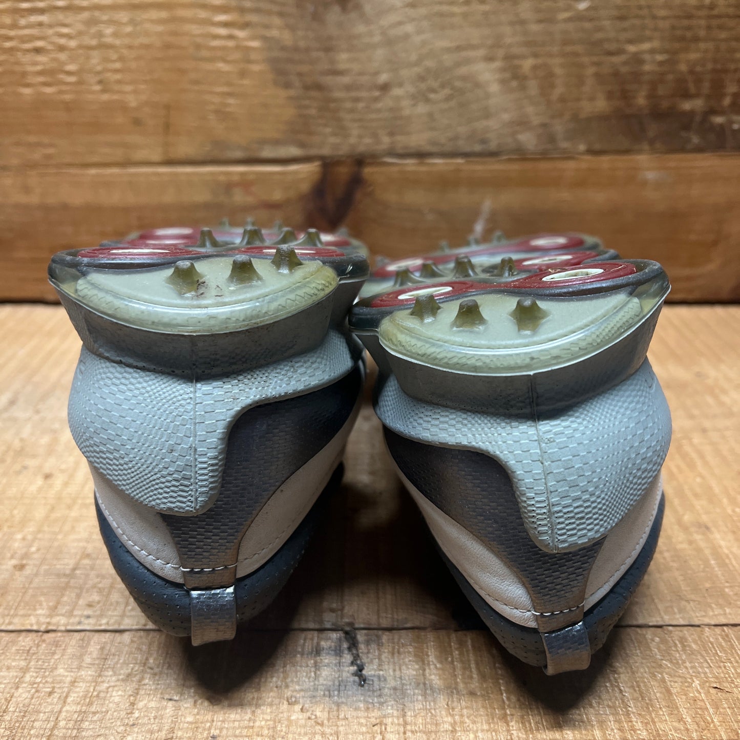 Men’s Ecco Biom Cleated Golf Shoe  44EU •White/Red• Hydromax Yak Leather