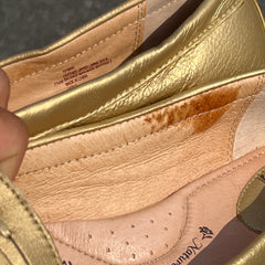 Woman’s  Sofft Malila Jute Wrapped Slip-on Moc 7.5M Gold Leather