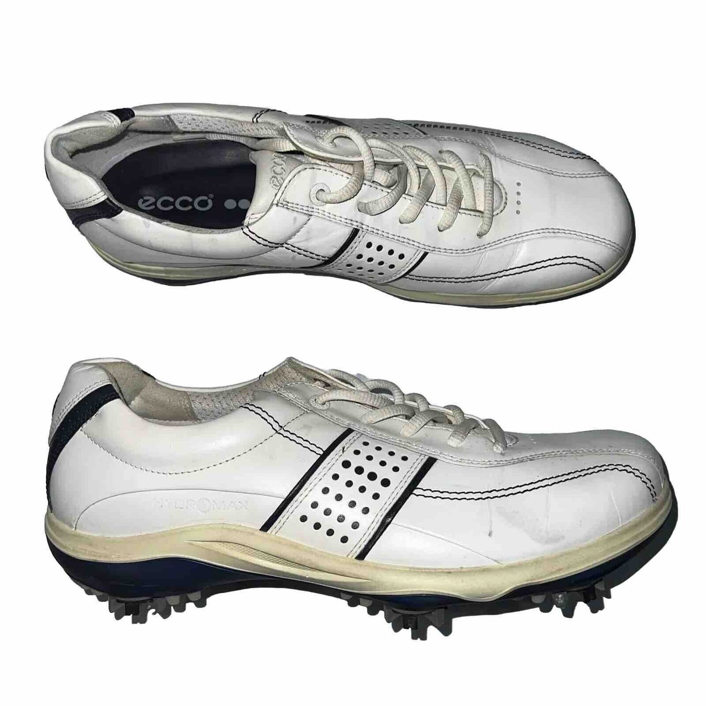 Women’s Ecco Hydromax  Leather Spiked Golf Shoe 42EU White/Marine