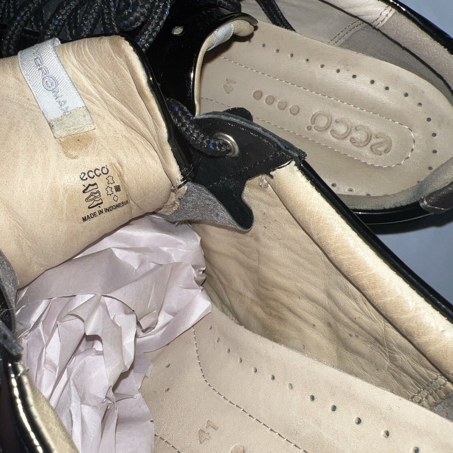 Women’s Ecco Street Spikeless Golf Shoe 41EU Black/Metallic Hydromax Leather