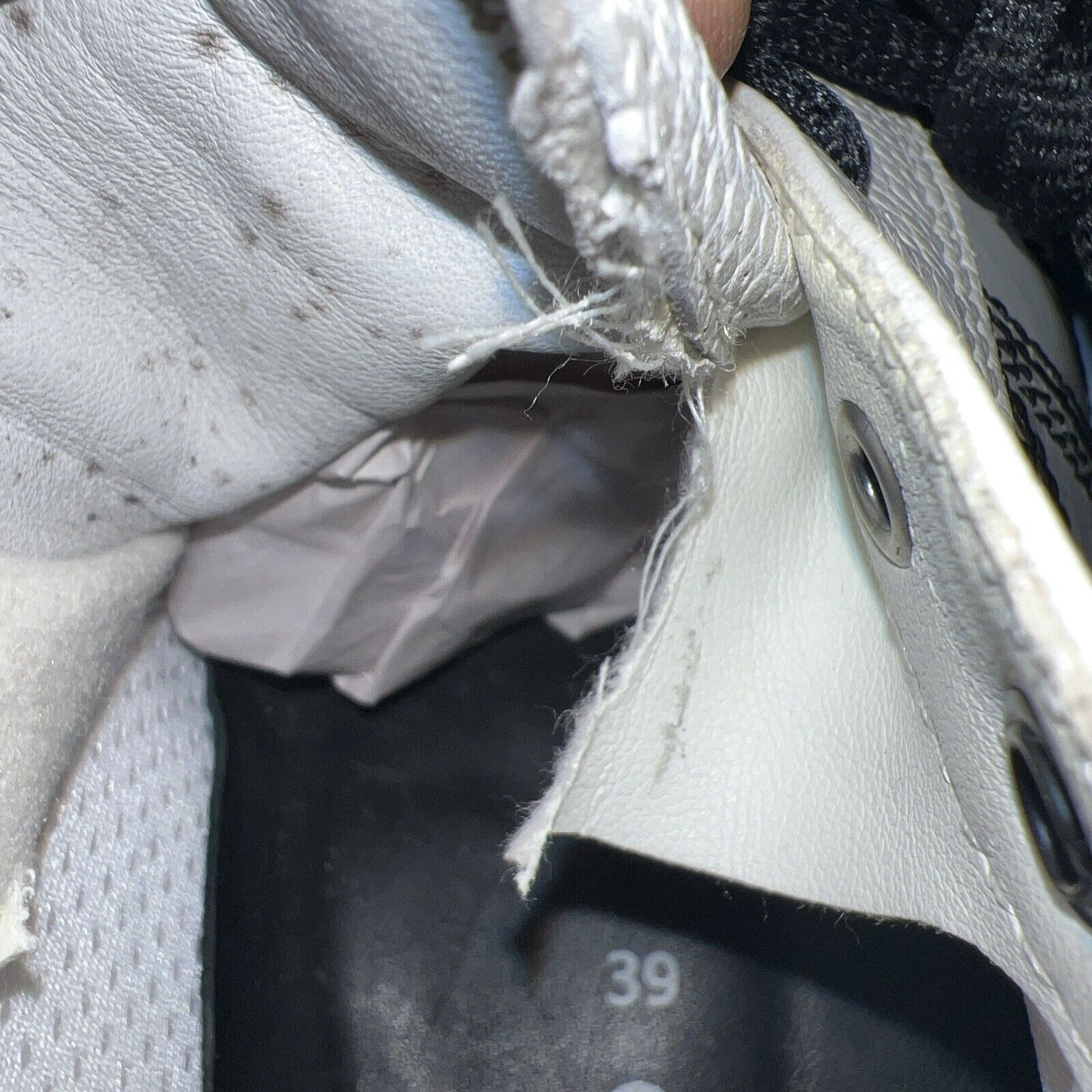 Women’s Ecco Spiked Golf Shoe 39EU  White/Black Leather