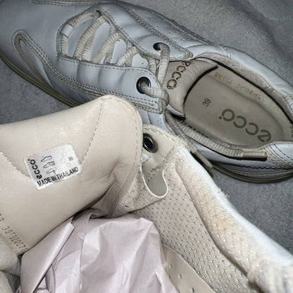 Women’s Ecco Spiked Golf Shoe  39EU White Hydromax  Leather