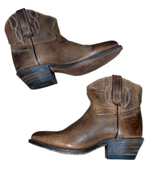 HH Brown bench made western boot  38M, brown leather