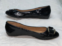 Women’s Sofft  Black Patent  Leather Flat 8M