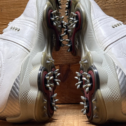 Men’s Ecco Biom Cleated Golf Shoe  44EU •White/Grey• Hydromax Yak Leather