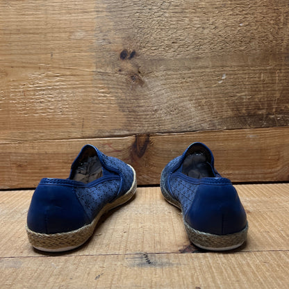 COMFORTIVA Women's •Sifton• Slip-on Espadrille 10M Navy Nubuck Leather