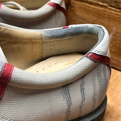 Men’s Ecco Cleat-less Golf Shoe 44EU •Whit/Grey/Black • Hydromax Leather