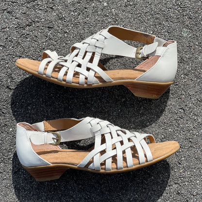 Comfortiva Women's •Rita• Huarache 8M White  leather