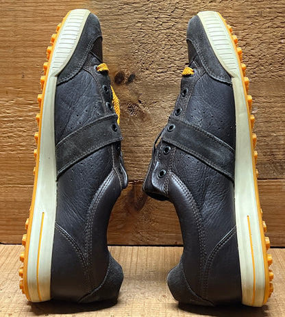 Men’s Ecco Street Premier Cleat-less Golf Shoe 46EU • Black/Citron • Leather