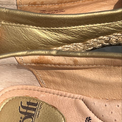 Woman’s  Sofft Malila Jute Wrapped Slip-on Moc 7.5M Gold Leather