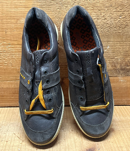 Men’s Ecco Street Premier Cleat-less Golf Shoe 46EU • Black/Citron • Leather