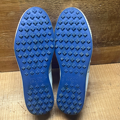 Men’s Ecco Street Premier Cleat-less Golf Shoe 45EU •White/Blue• Leather