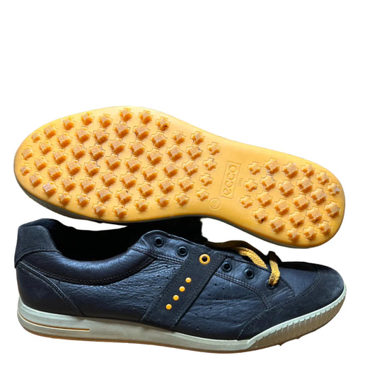 Men’s Ecco Street Premier Cleat-less Golf Shoe 46EU • Black/Citron • Leather