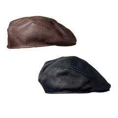 George Dyer Leather Men's •IVY•  Leather  Driving Cap