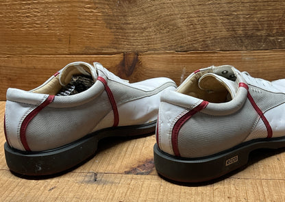 Men’s Ecco Cleat-less Golf Shoe 44EU •Whit/Grey/Black • Hydromax Leather