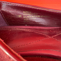 Woman’s Isola  •Donna• Jeweled Smoking Shoe 7.5M Maroon Suede Leather
