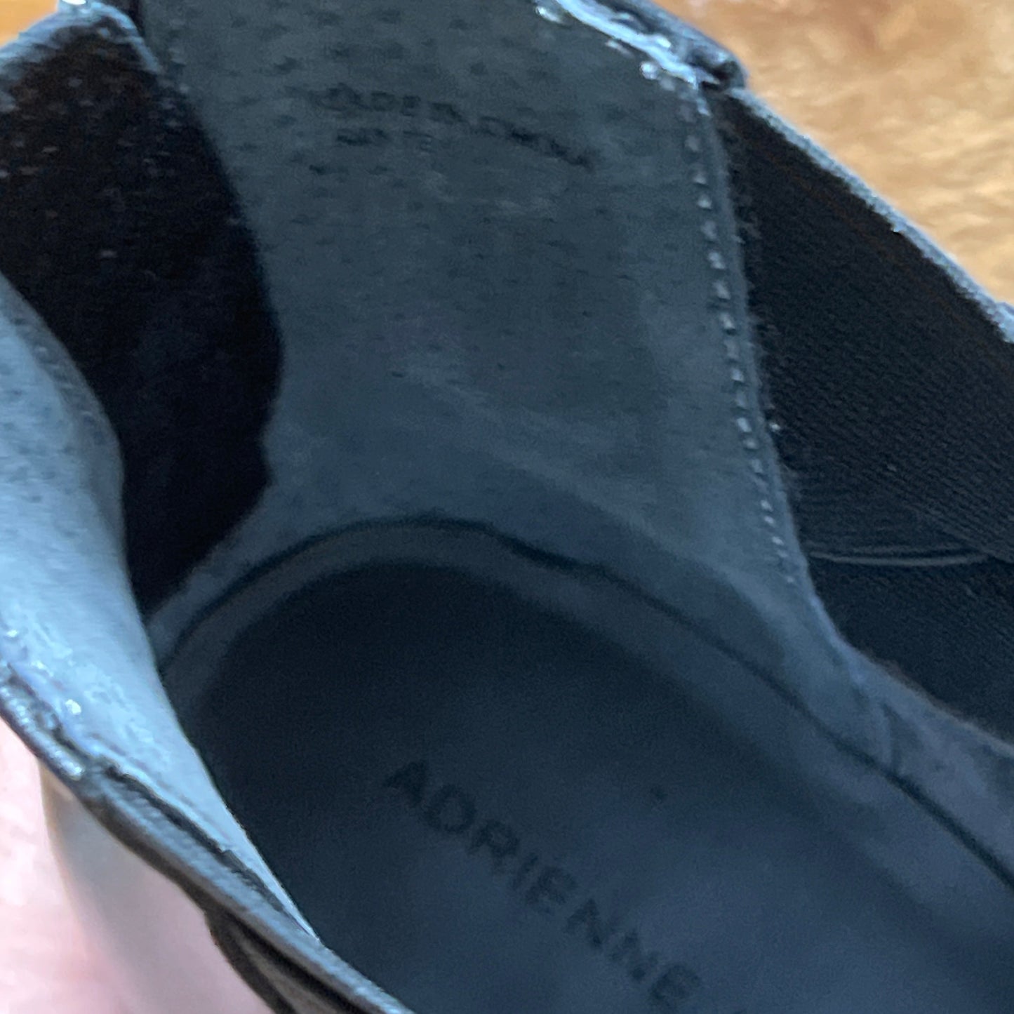 ADRIENNE VITTADINI Women's  •Trinie• Black Leather  Ankle  Bootie 6M