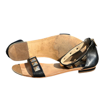 Isola Women's •Adette•  Studded Sandal 9M Black Leather