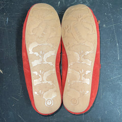 Women's Tamarac by Slippers International •Molly• Red Suede Leather Fleece-lined Moccasin 7M