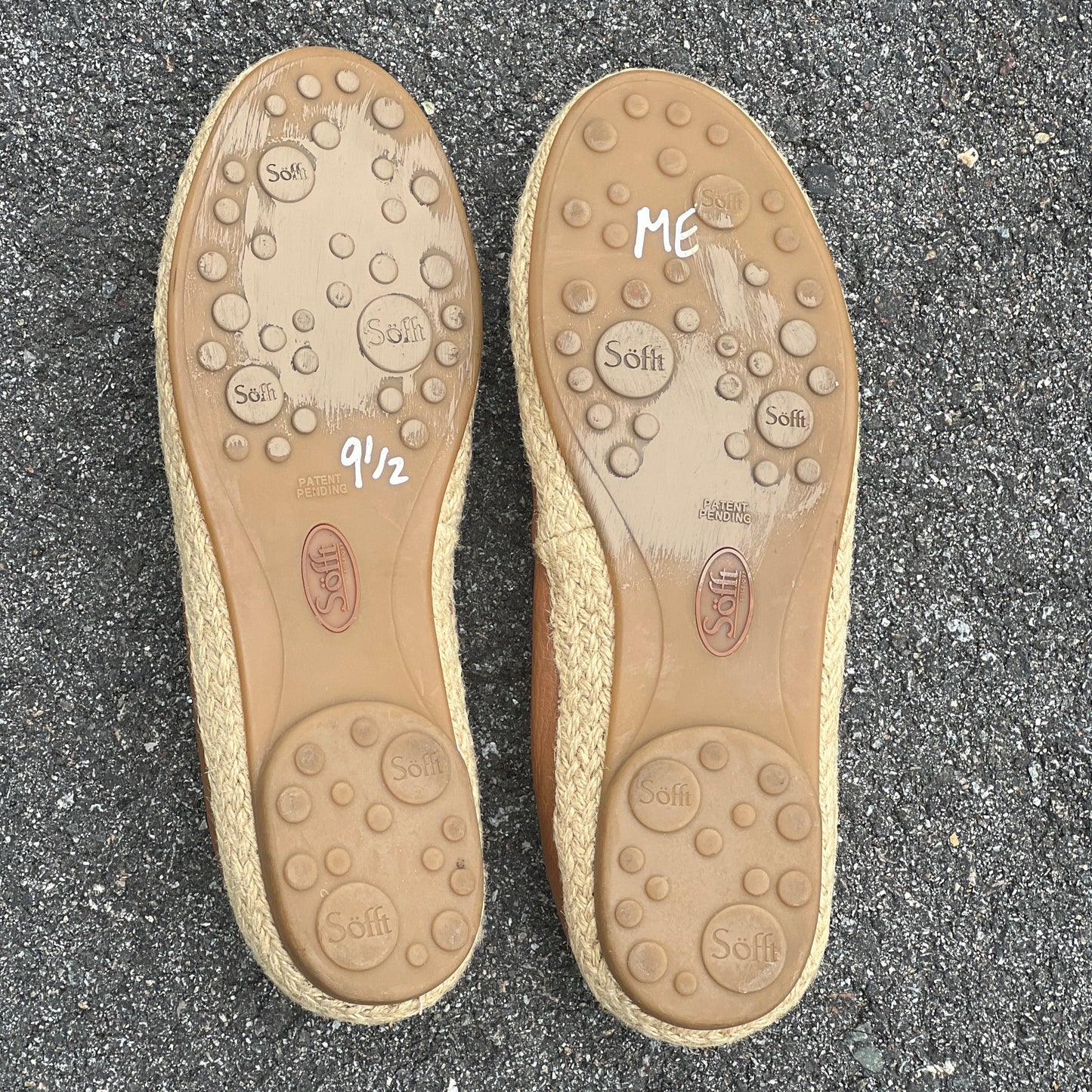 Woman’s  Sofft Malila Jute Wrapped Slip-on Moc 9.5M Tan Leather