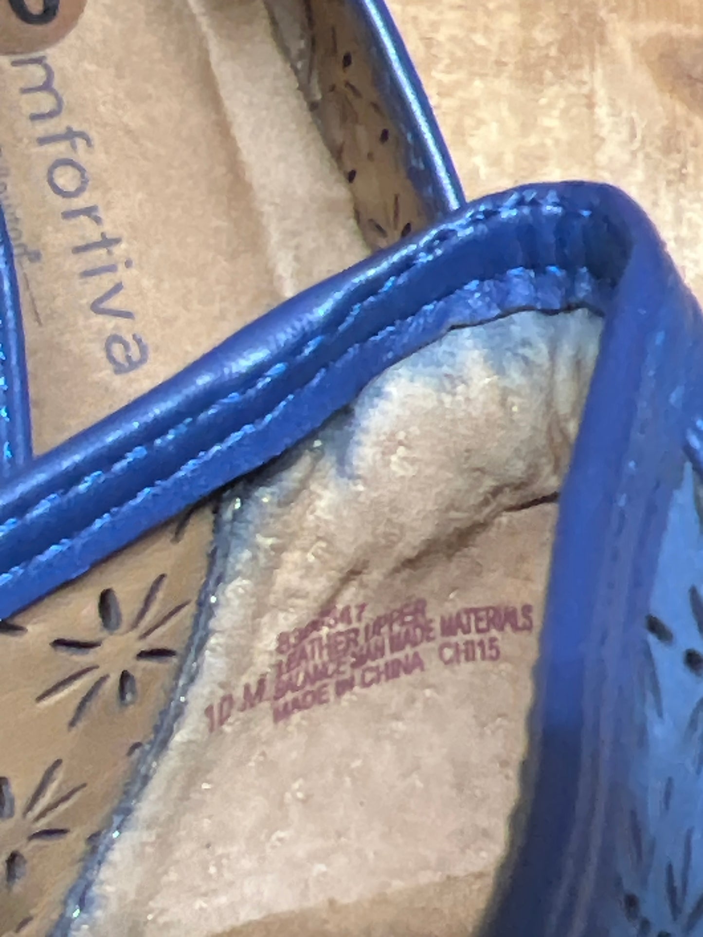 COMFORTIVA Women's •Sifton• Slip-on Espadrille 10M Navy Nubuck Leather