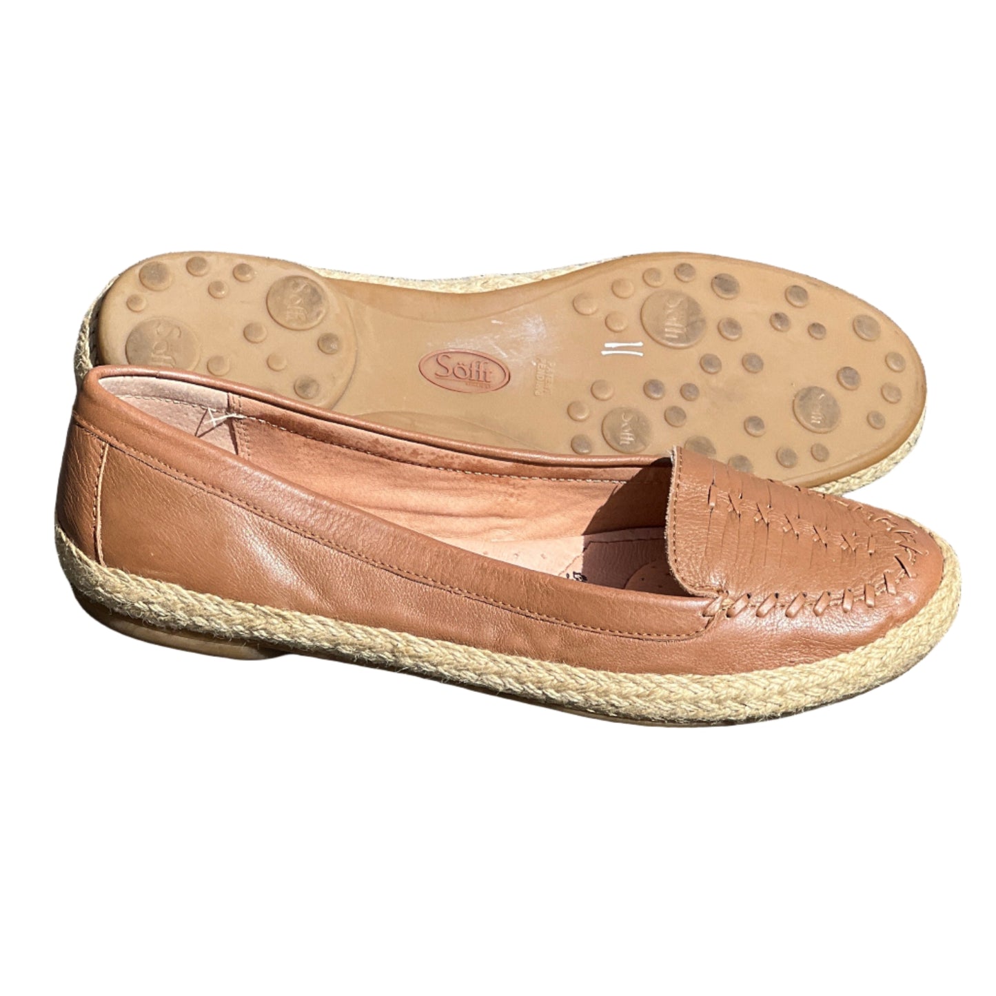 Woman’s Sofft Malila Jute Wrapped Slip-on Moc 11 M Tan Leather