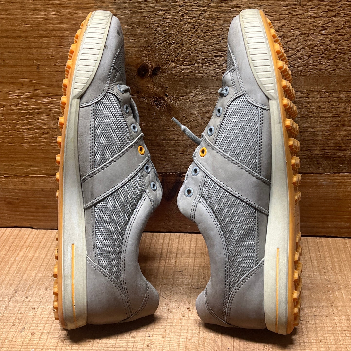 Men’s Ecco Street Premier Cleat-less Golf Shoe 46EU • Grey/Fanta •Mesh/Leather