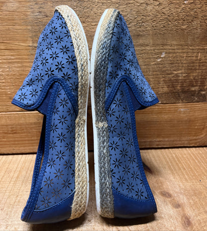 COMFORTIVA Women's •Sifton• Slip-on Espadrille 10M Navy Nubuck Leather