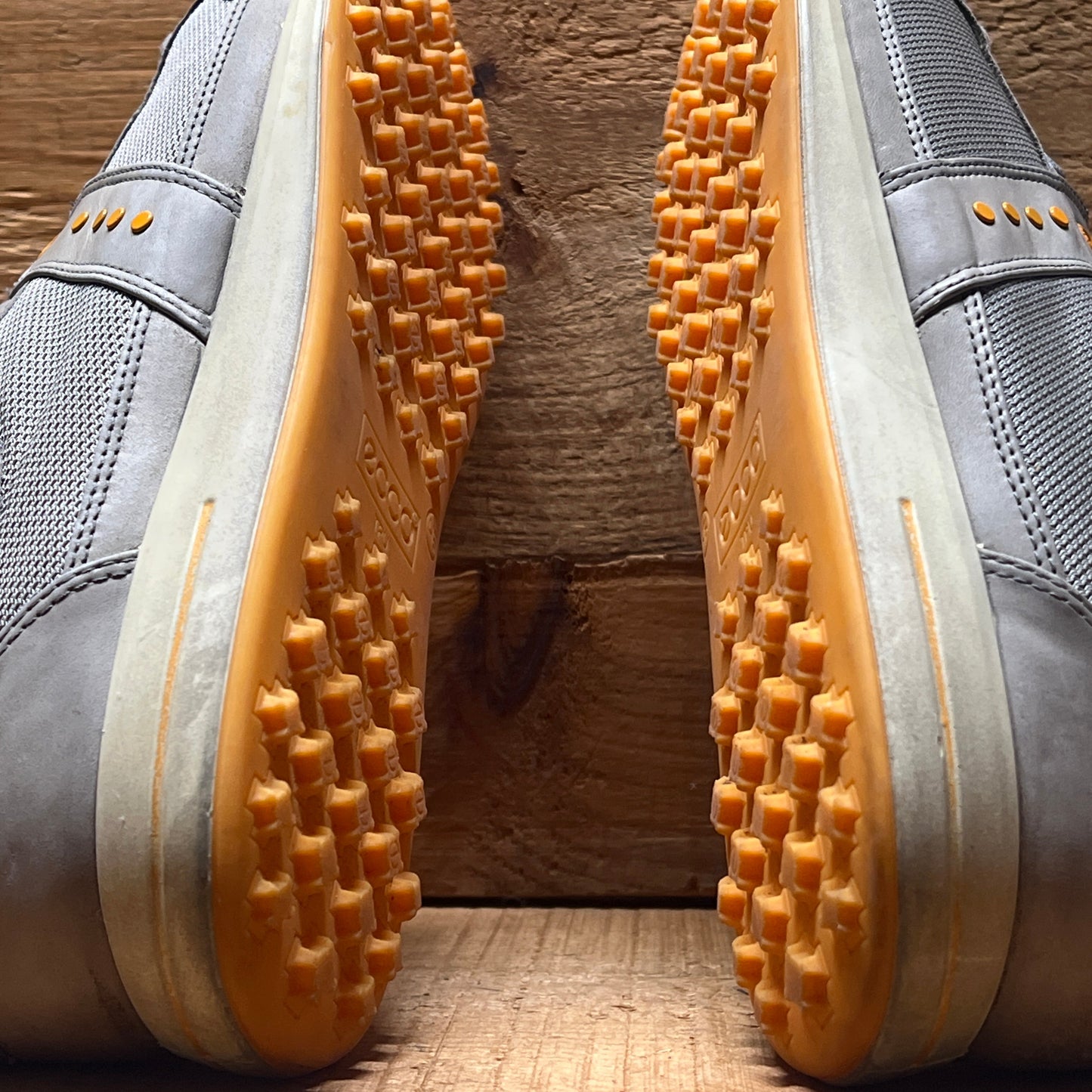 Men’s Ecco Street Premier Cleat-less Golf Shoe 46EU • Grey/Fanta •Mesh/Leather