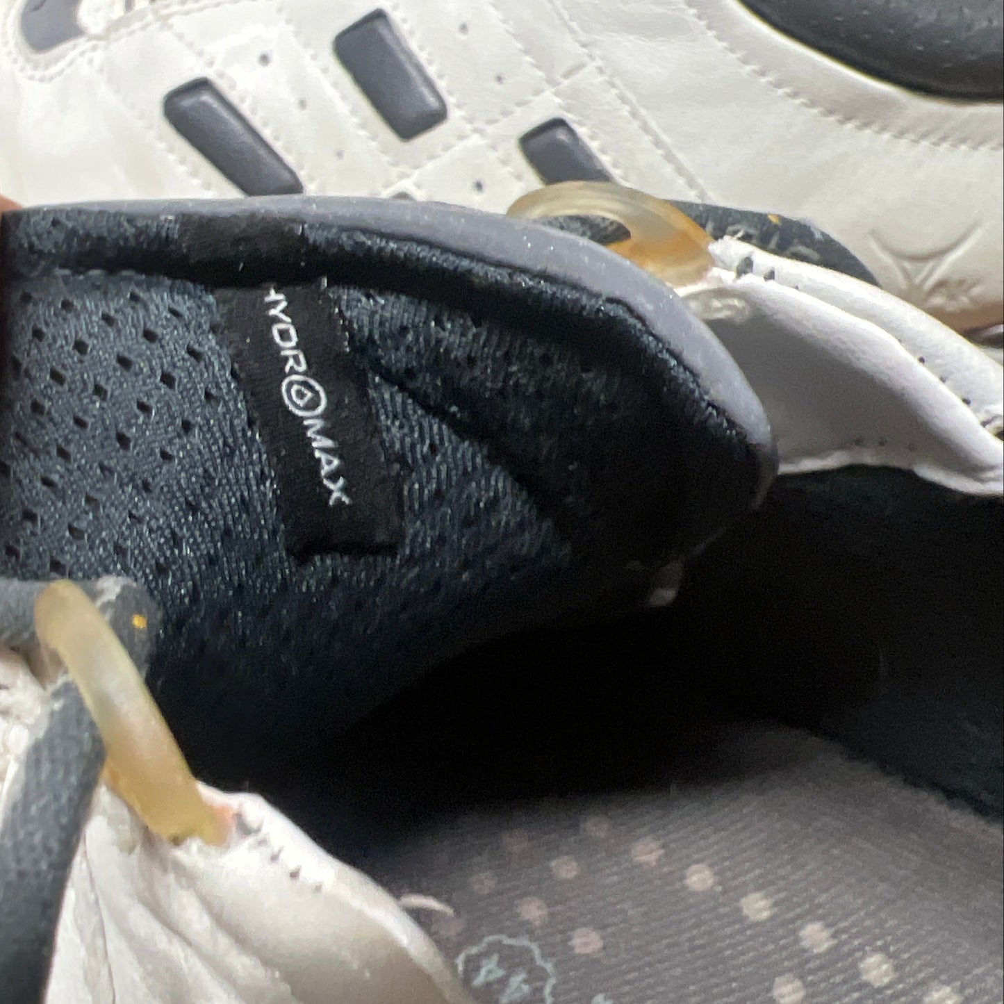 Men’s Ecco Biom Cleated Golf Shoe  44EU •White/Red• Hydromax Yak Leather