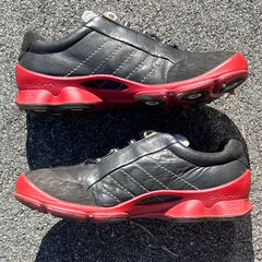 Men’s Ecco Biom Cleated Gortex Golf Shoe  42EU• Black/Red • Hydromax Yak Leather