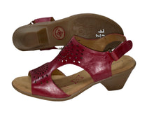 COMFORTIVA Women's •Felda•  Sandal 7.5M Red Leather