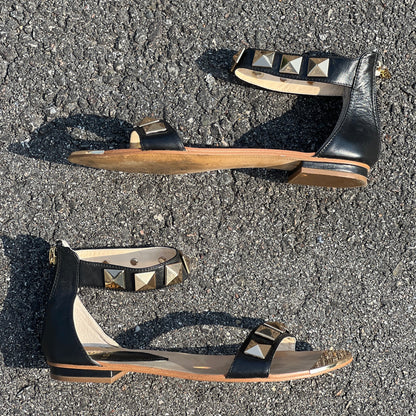 Isola Women's •Adette•  Studded Sandal 7M Black Leather