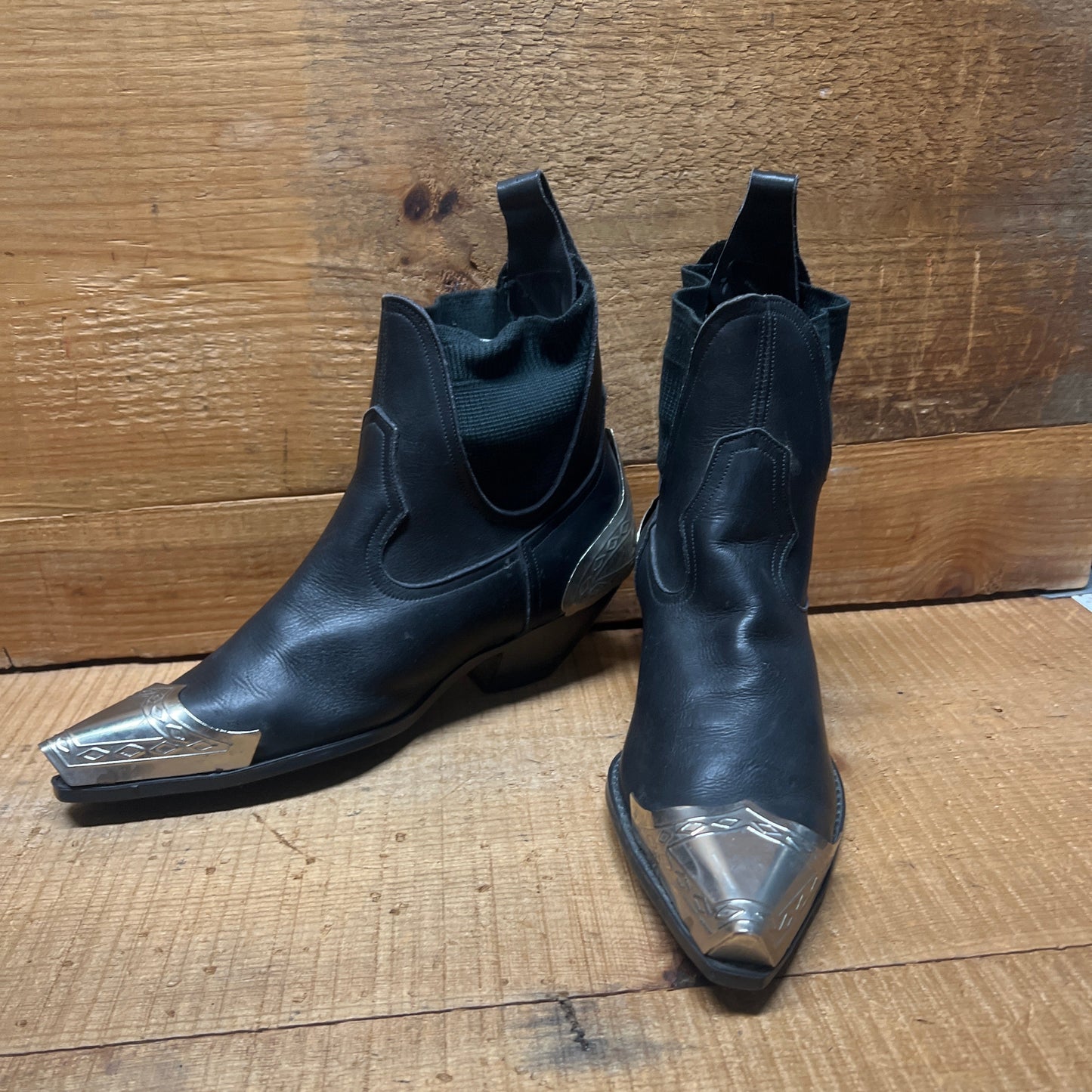 Men’s Marley of London Vintage Pointed-toe western Bootie  UK7/8US