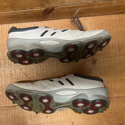 Men’s Ecco Biom Cleated Golf Shoe  44EU •White/Red• Hydromax Yak Leather