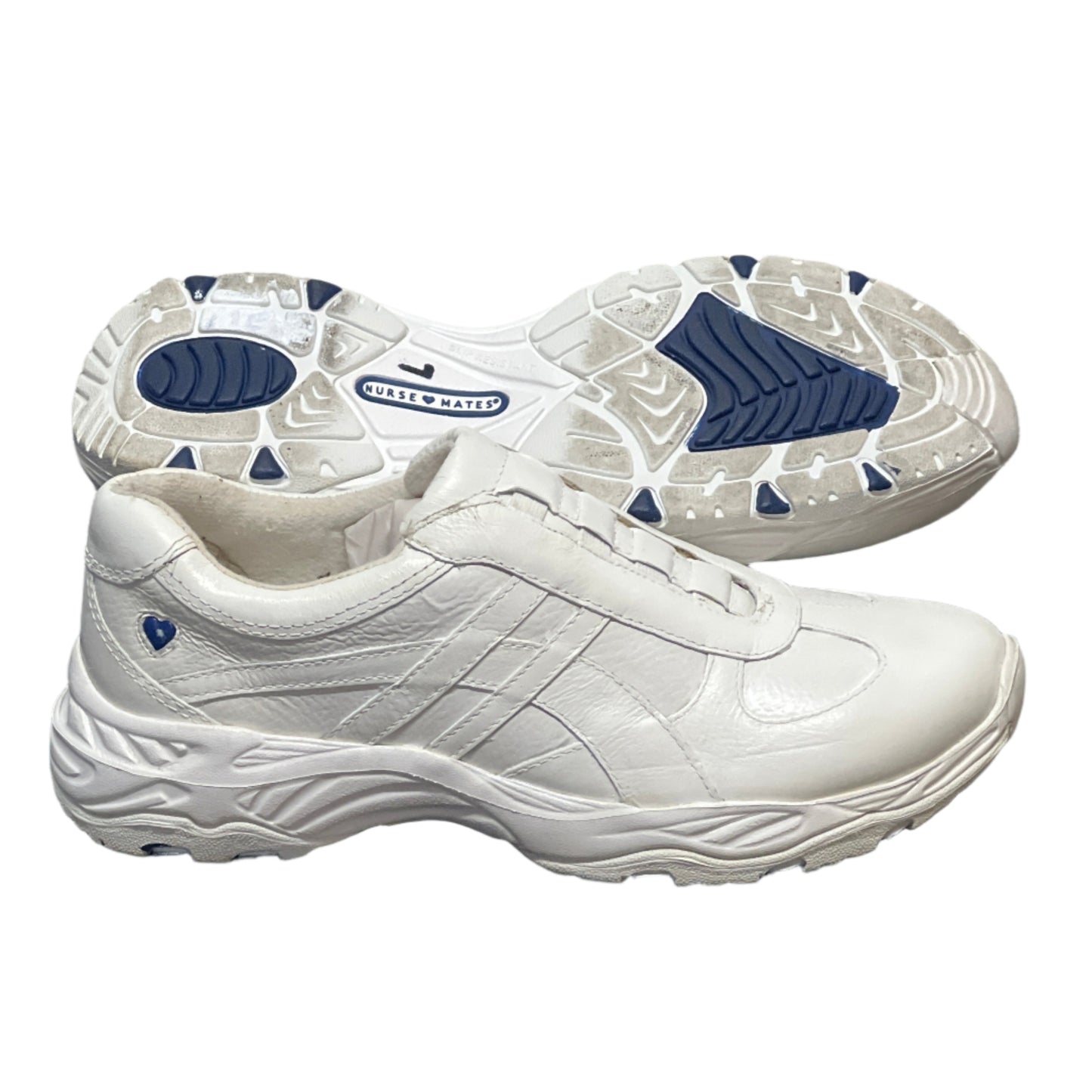 Women’s Nurse Mates Quantum Pillow Top slip on 7M White Leather