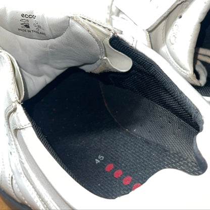 Men’s Ecco Biom Cleated Golf Shoe  43EU •White/Grey• Hydromax Yak Leather