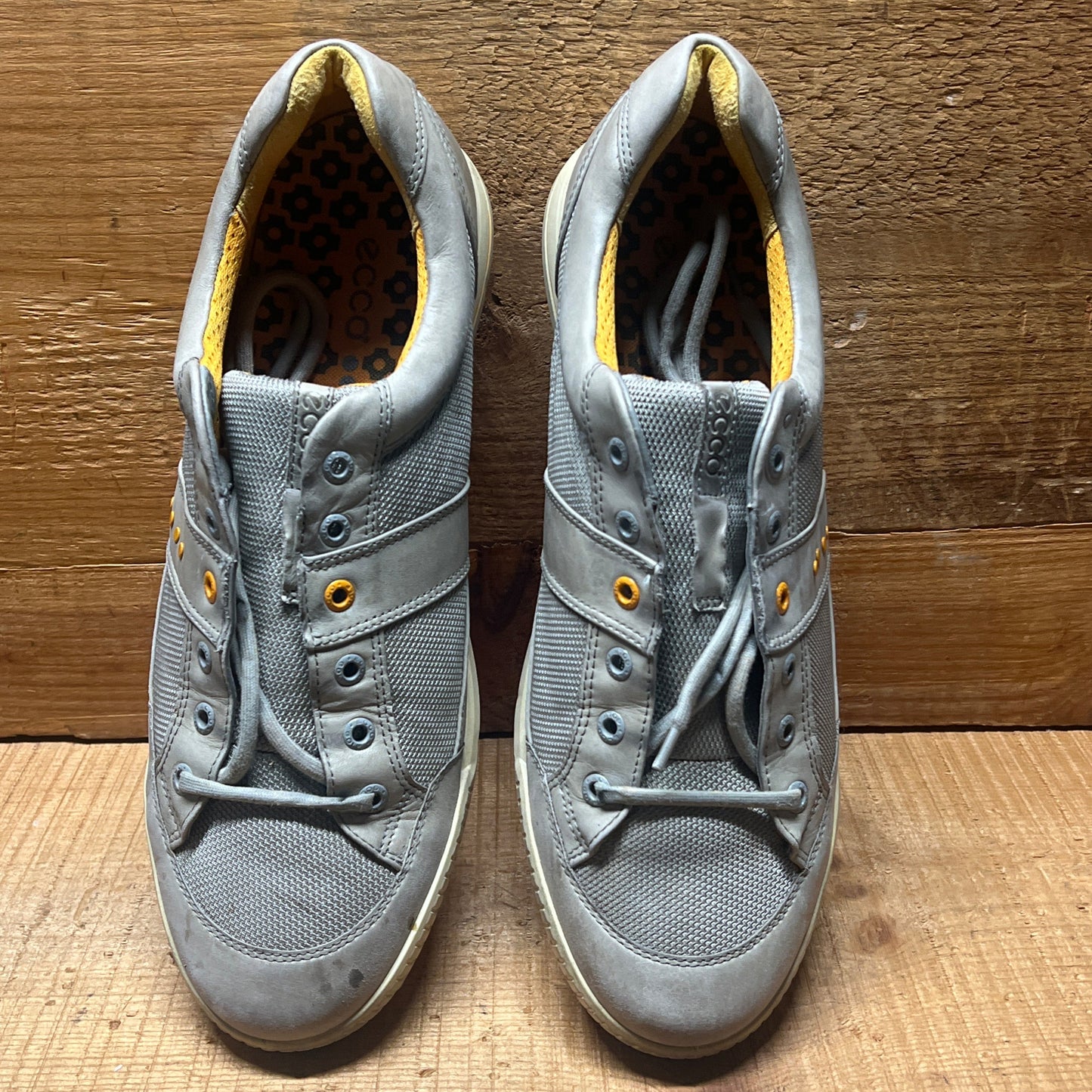 Men’s Ecco Street Premier Cleat-less Golf Shoe 46EU • Grey/Fanta •Mesh/Leather