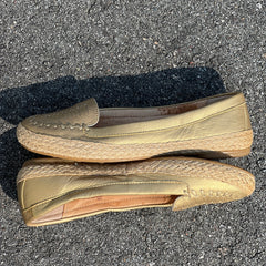 Woman’s  Sofft Malila Jute Wrapped Slip-on Moc 7.5M Gold Leather