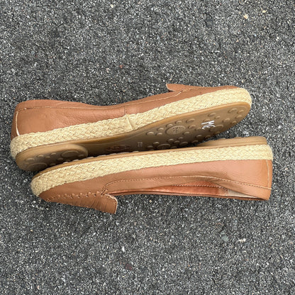 Woman’s  Sofft Malila Jute Wrapped Slip-on Moc 9.5M Tan Leather