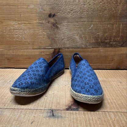 COMFORTIVA Women's •Sifton• Slip-on Espadrille 10M Navy Nubuck Leather